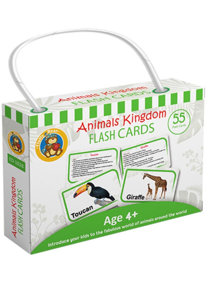 Fluffy Bear - 55-Piece Animals Kingdom Flash Cards - Image 1