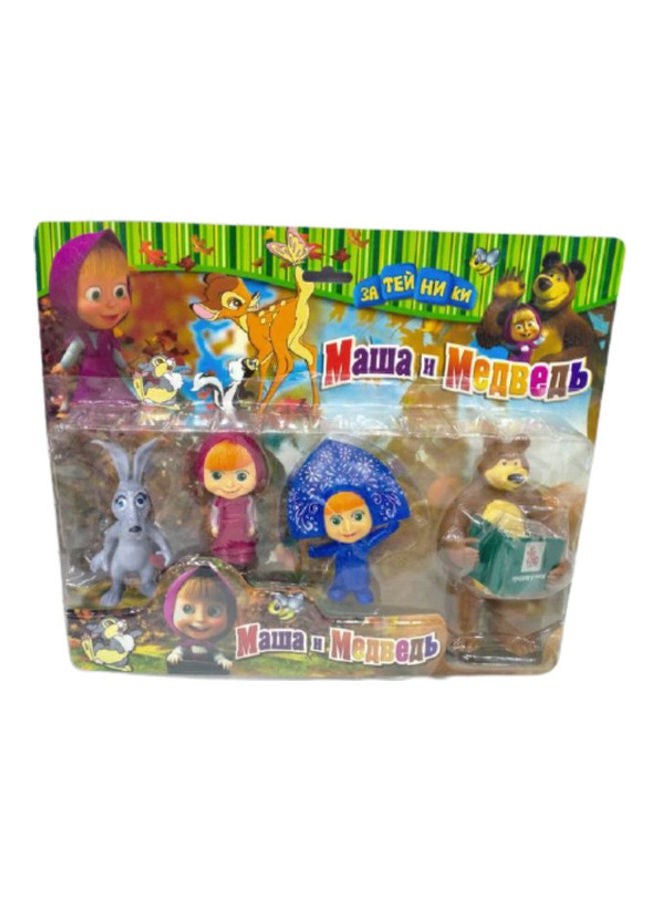 طقم لعبة ماشا آند ذا بير من 4 قطع