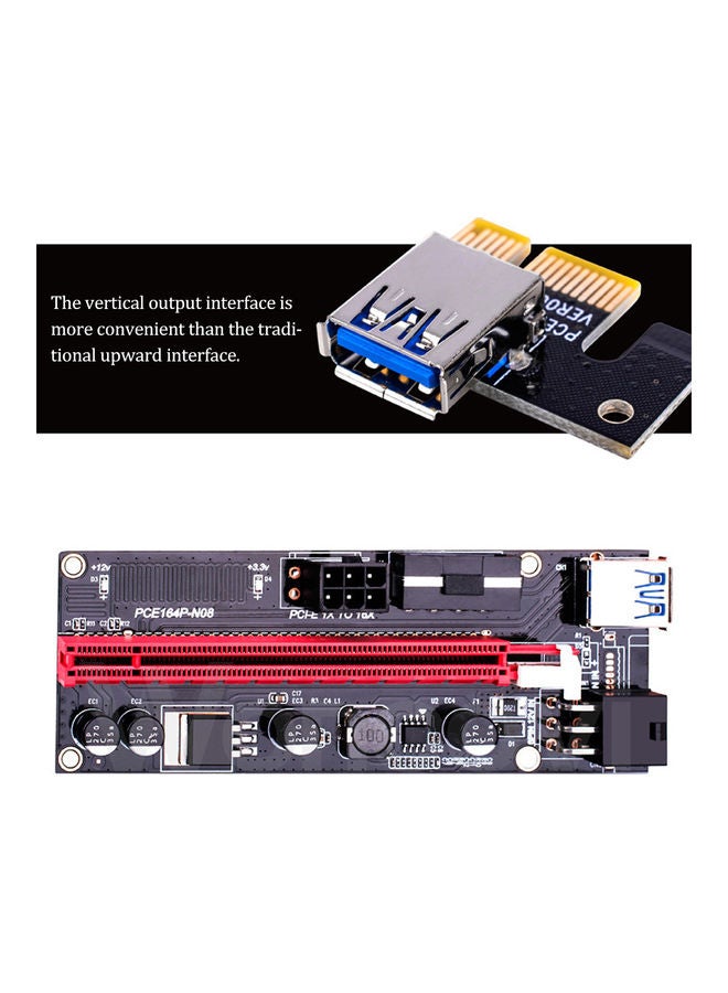 Generic - USB 3.0 PCI-E Graphics Card Extension Cord Multicolour - Image 1