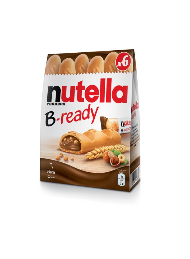 Nutella Chocolate Flavoured B-Ready Cocoa 132grams Pack of 6 