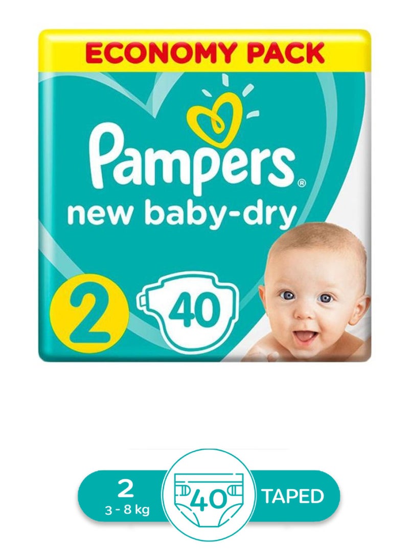 Pampers Baby Dry Diapers  Size 2, Mini, 3-8 Kg (40 Diapers)  - Image 1