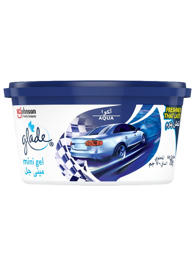 Glade Mini Gel Car Air Freshener Aqua 70grams  - Image 1