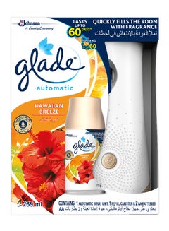 Glade Automatic Spray Holder Hawaian Breeze White/Brown 269ml  - Image 1