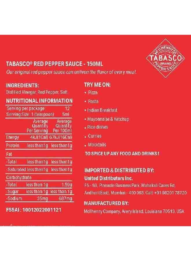 Tabasco Red Pepper Sauce 150ml - Image 3