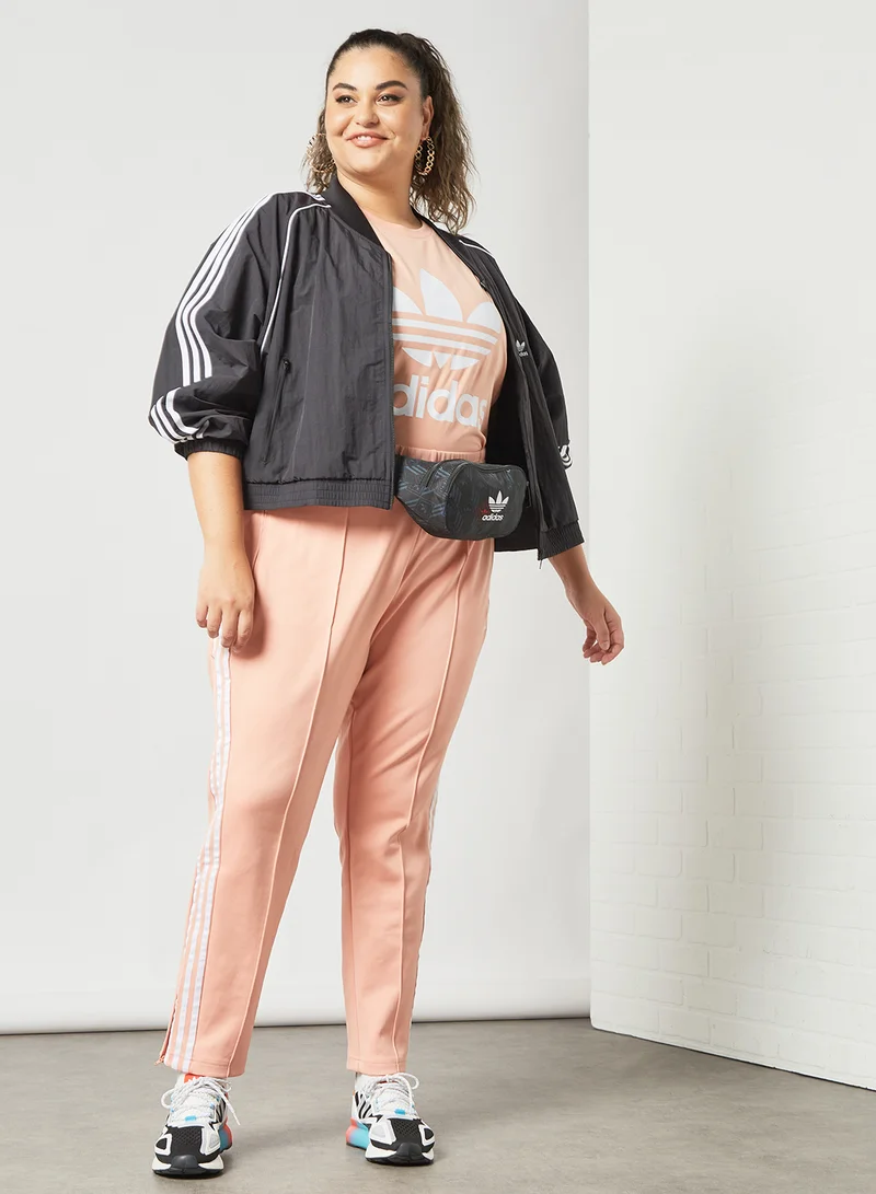 adidas Originals Plus Size Primeblue SST Tracksuit Pants Blush Pink