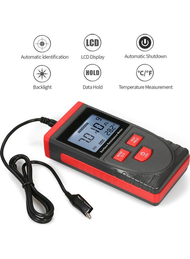 Handheld Surface Resistance Meter Black/Red  - Image 5