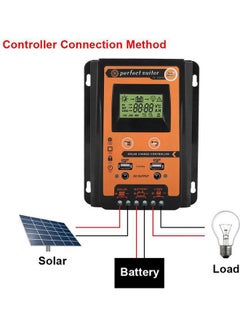 Generic Solar Charge Controller Orange/Black  - Image 2