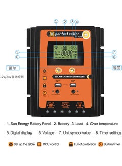 Generic Solar Charge Controller Orange/Black  - Image 3