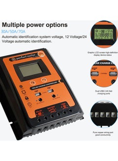 Generic Solar Charge Controller Orange/Black  - Image 5