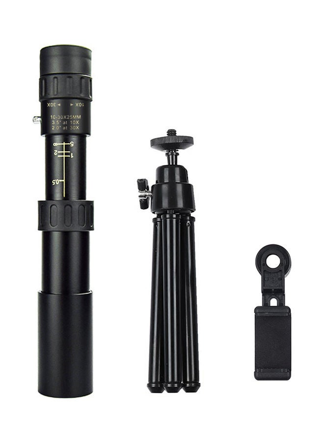 KKmoon - 10-30x Telescoping Focusing Monocular with Tripod and Phone Mount - Image 1