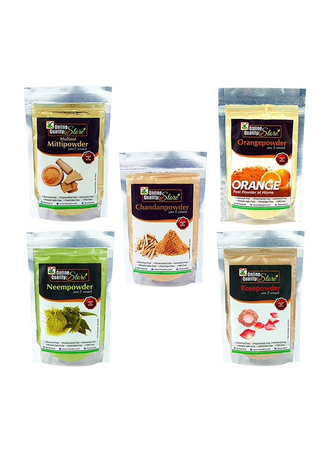 Online Quality Store Pack Of 5 Face Pack Powder 400grams - Image 1