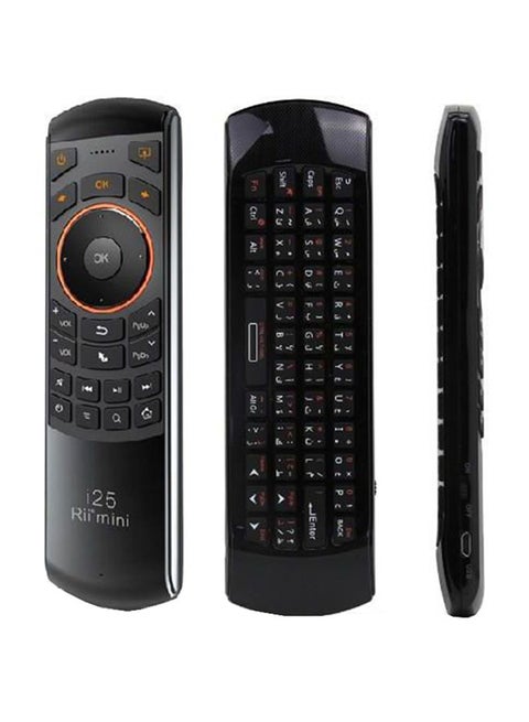 Air Mouse, Wireless Keyboard, IR Remote Control Combo Black