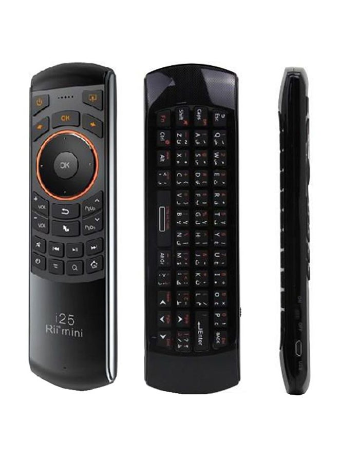 Riitek - Air Mouse, Wireless Keyboard, IR Remote Control Combo Black - Image 1