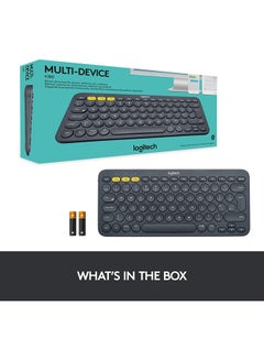 Logitech K380 Multi Device Bluetooth Keyboard Black/Yellow  - Image 4