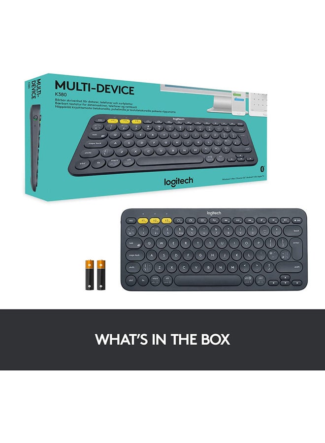 Logitech K380 Multi Device Bluetooth Keyboard Black/Yellow  - Image 4