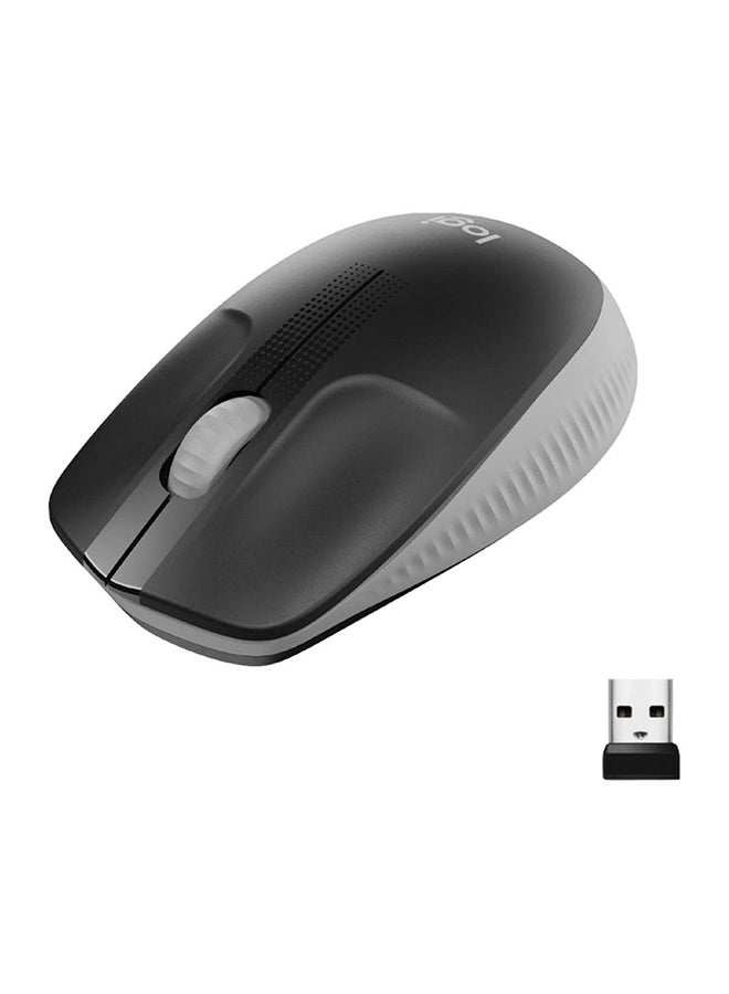Logitech - Wireless Mouse M190, Full Size Ambidextrous Curve Design, 18-Month Battery With Power Saving Mode, USB Receiver, Precise Cursor Control Charcoal - Image 1