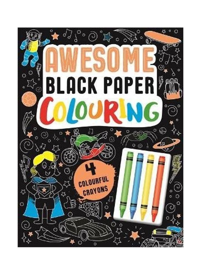 Awesome Black Paper Colouring Paperback English by Igloo Books - 44248