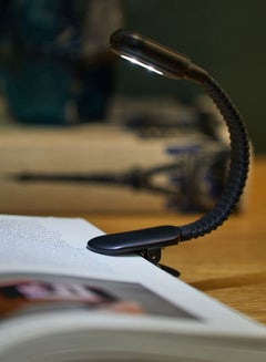 Rechargeable Clip Book Light Black