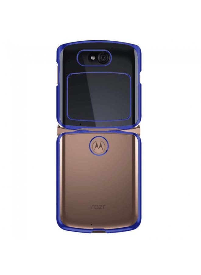 MARGOUN Protective Case Cover for Motorola Razr Flip Clear/Blue - Image 2