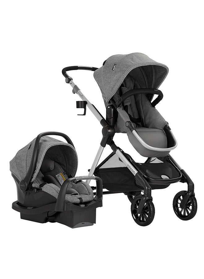 evenflo - Pivot Xpand  Modular Travel System With Safemax Infant Car Seat, Single-To-Double Convertible Baby Stroller 0M-25Kg, Percheron - Image 1
