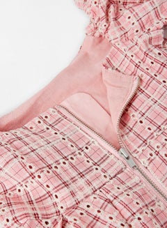 Bardot Junior Kids/Teen Check Pleated Dress Pink  - Image 4