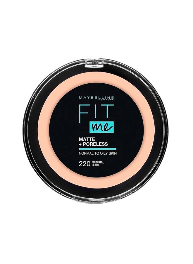 MAYBELLINE NEW YORK - Fit Me Matte & Poreless Powder - 220 Natural Beige - Image 1