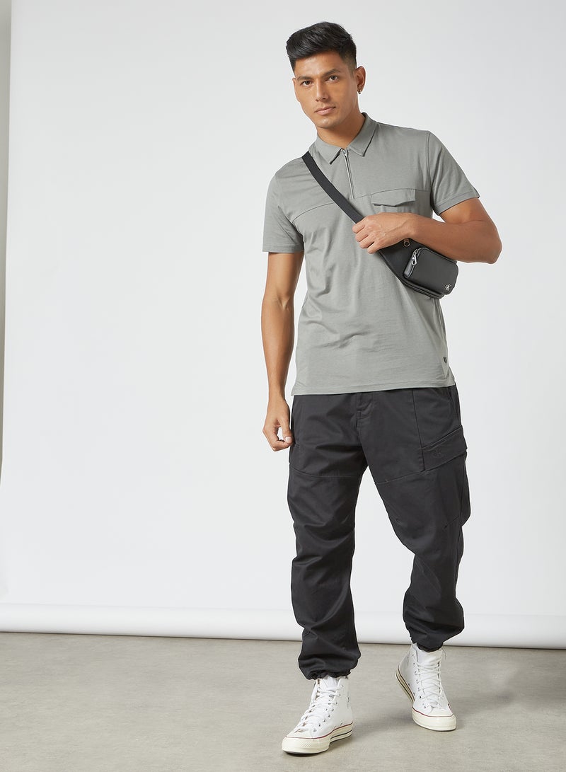 JACK & JONES Collared Neck Polo T-Shirt Grey  - Image 2