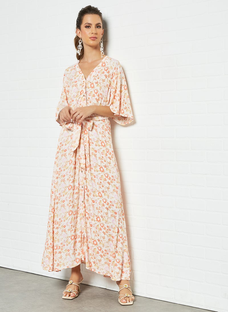 Y.A.S - Floral Print Shirt Dress Multicolour - Image 1