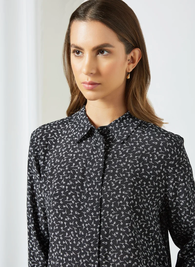 SELECTED FEMME Printed Long Sleeve Shirt