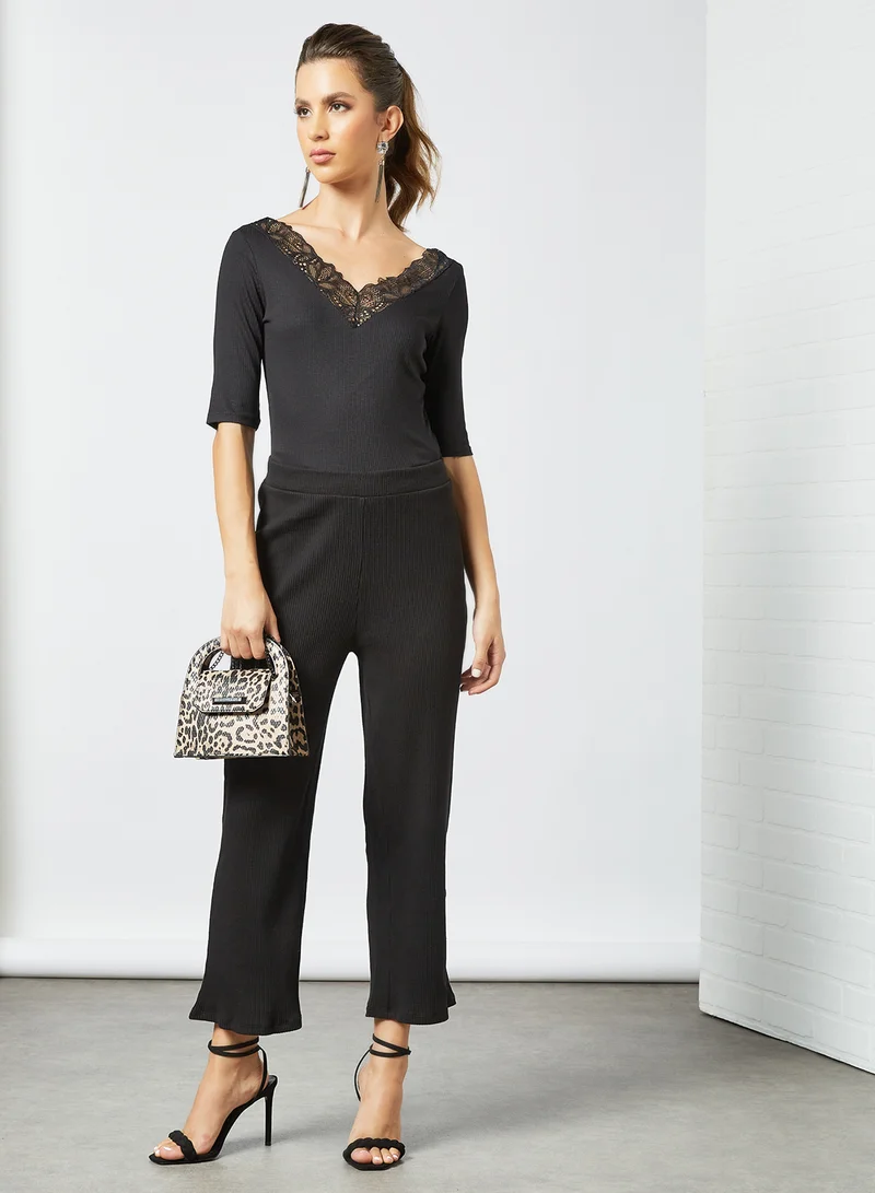 VERO MODA High Waist Culottes Black