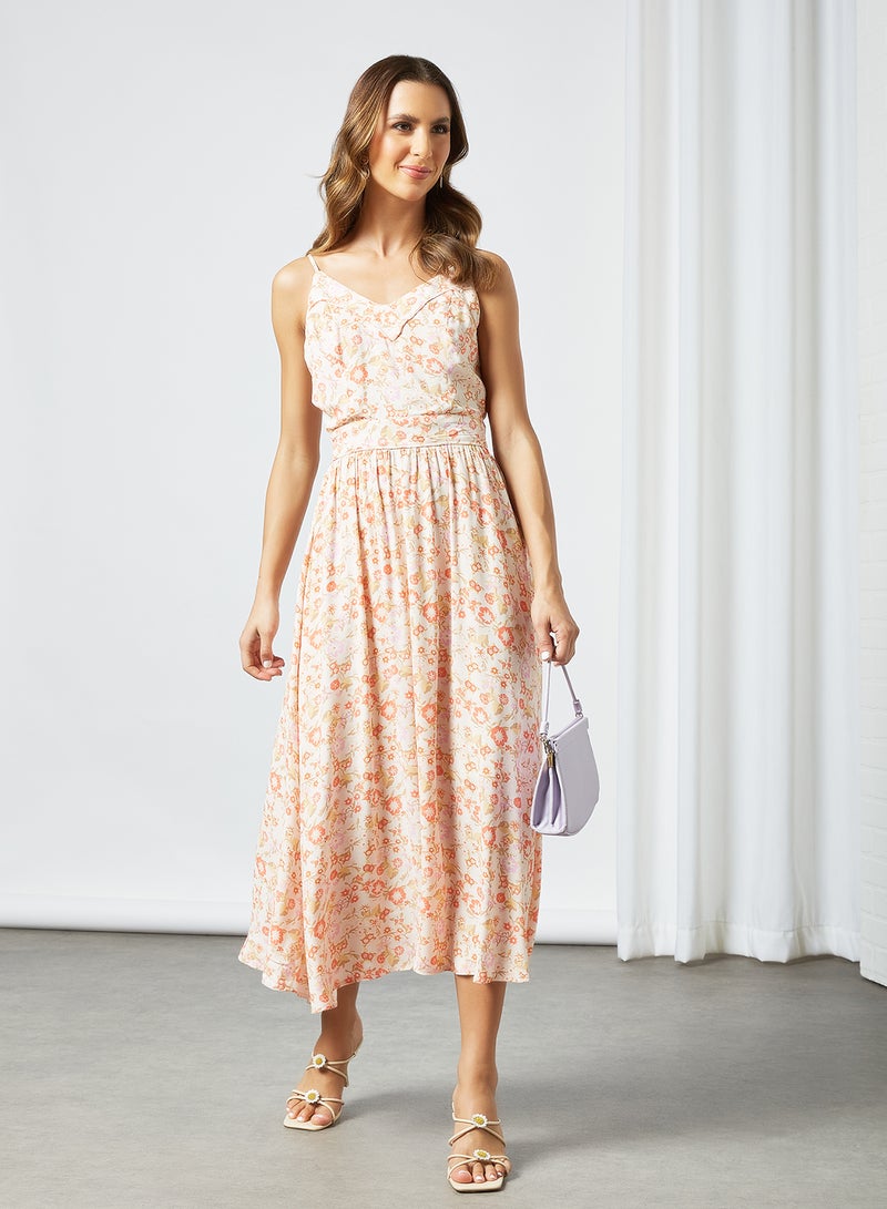 Y.A.S - Floral Print Midi Dress Multicolour - Image 1