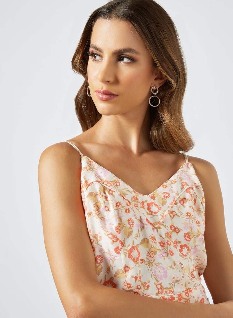 Y.A.S - Floral Print Midi Dress Multicolour - Image 1
