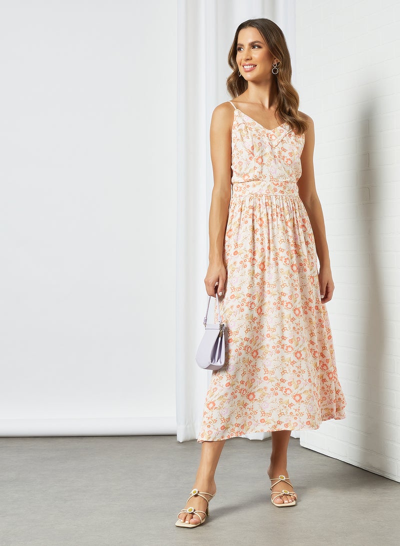 Y.A.S - Floral Print Midi Dress Multicolour - Image 1