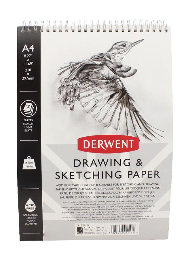 Derwent Portrait Drawing And Sketching Pad White - Image 1