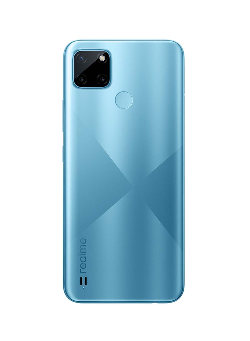 ريل مي هاتف C21Y ثنائي الشريحة بذاكرة رام سعة 4 جيجابايت وذاكرة داخلية سعة 64 جيجابايت ويدعم تقنية 4G LTE وبلون أزرق بنمط متقاطع - إصدار الشرق الأوسط - Image 3