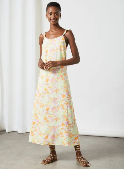 PIECES Printed Midi Dress Multicolour