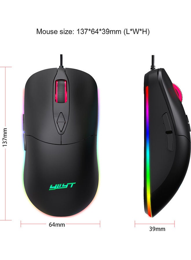 Wired RGB Backlit Gaming Ergonomic Mouse Multicolour - Image 5