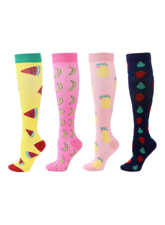 4 Pair Of Running Compression Socks M