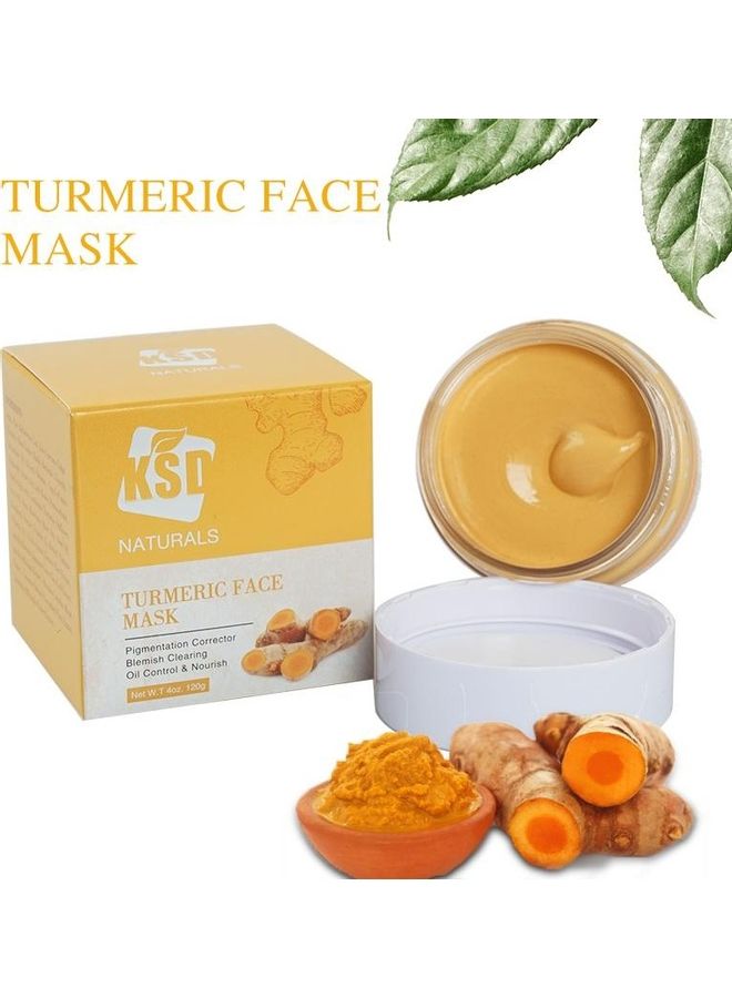 كي إس دي قناع الكركم لتقشير الوجه أصفر 120جرام - Image 4