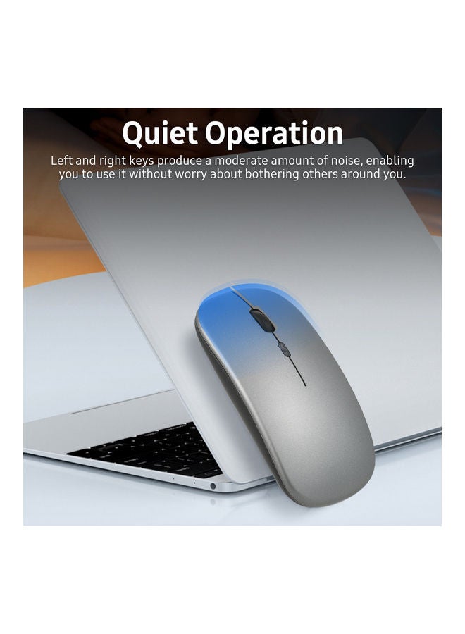 Wireless Ergonomic Rechargeable Mouse Silver - Image 4