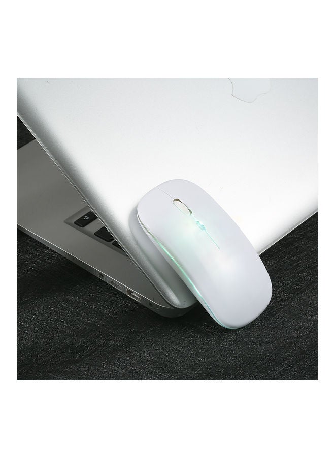 Bluetooth 5.0 Wireless Slim Rechargeable Mouse White - Image 3