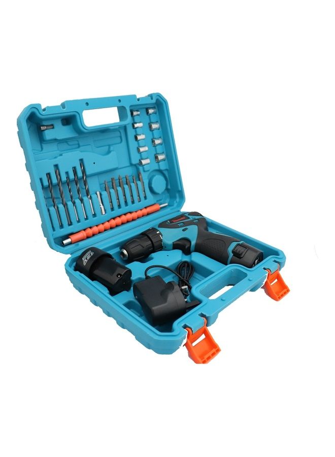 Masaki 12V Hand Drill with Two Batteries Kit Black/Blue - Image 3