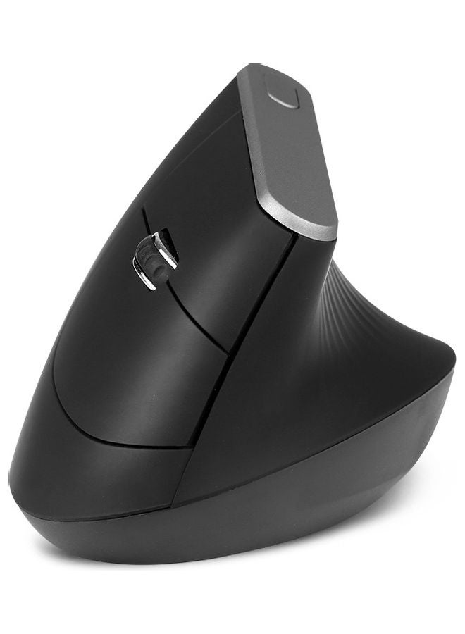 ماوس ضوئي لاسلكي بتصميم عمودي أسود/ رمادي - Image 1