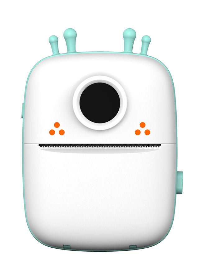 طابعة حرارية لاسلكية صغيرة محمولة تعمل بتقنية البلوتوث أبيض/ أزرق - Image 1