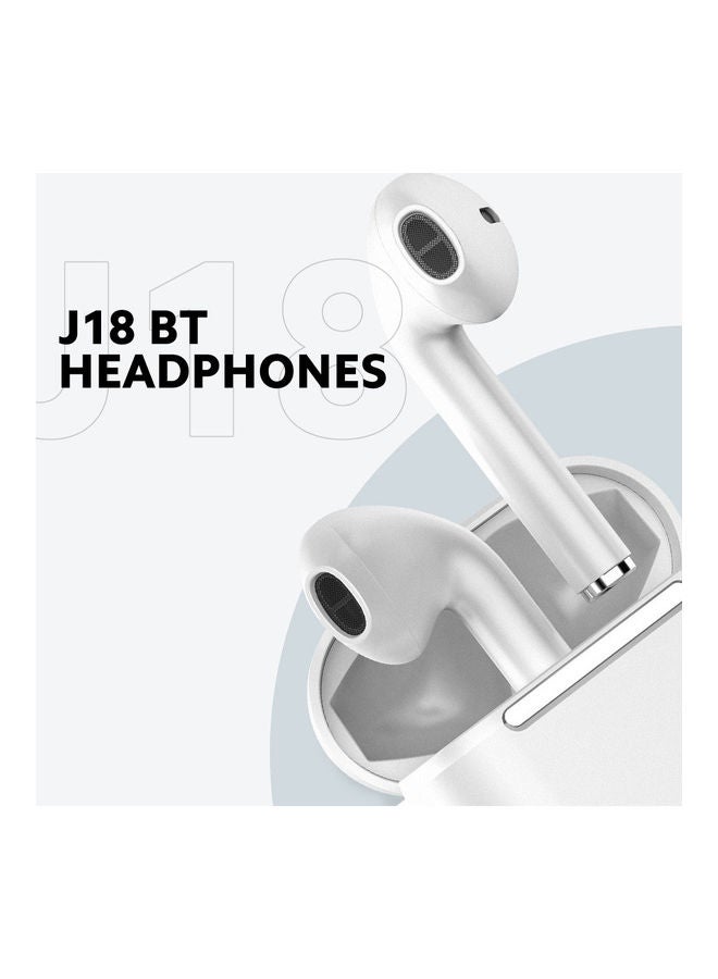 J18 Wireless BT Headphones White - Image 3