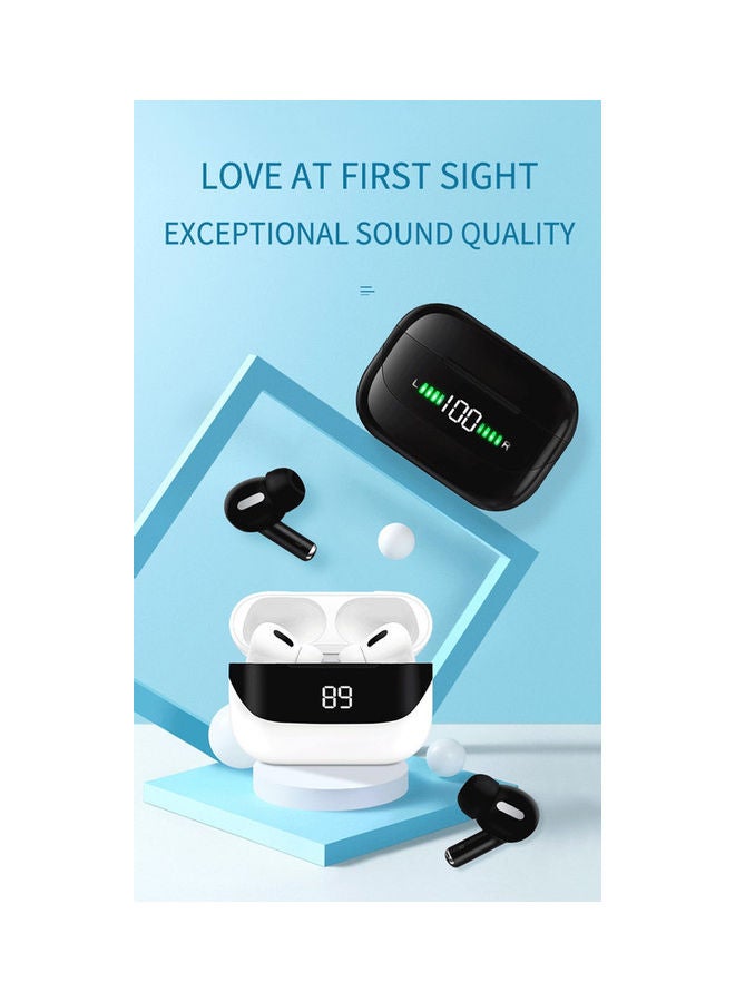 بي إس إن إل سماعة أذن داخلية برو 300 TWS تعمل بخاصية البلوتوث مع علبة شحن مزودة بشاشة رقمية تعرض نسبة شحن البطارية أسود - Image 3