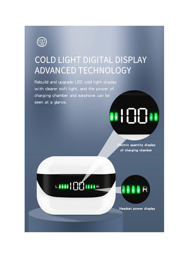 BSNL - Pro 300 TWS Bluetooth In-Ear Earphones With Battery Display  Charging Case White - Image 1