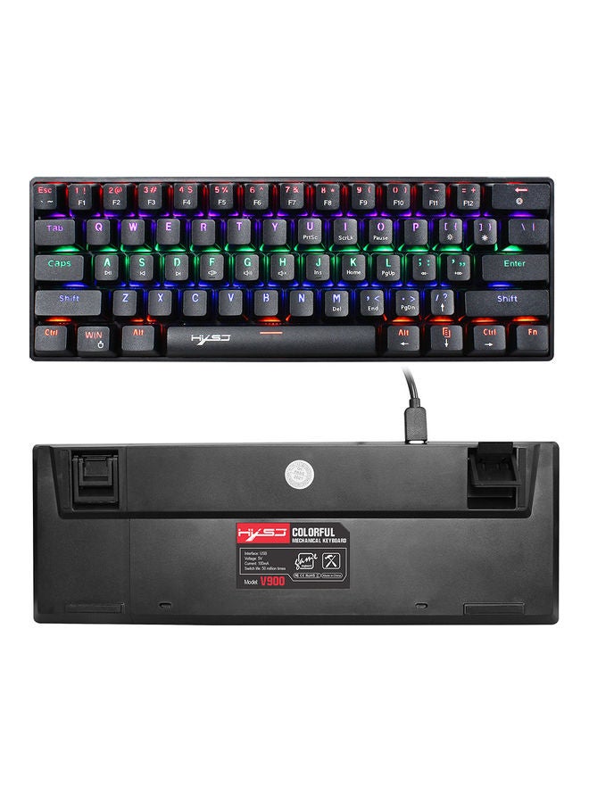 HXSJ - Wired Compact Mechanical Keyboard Multicolour - Image 1