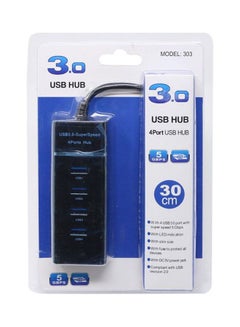 Generic Usb Super Speed , 3.0 Hub , 4 Ports Black  - Image 1