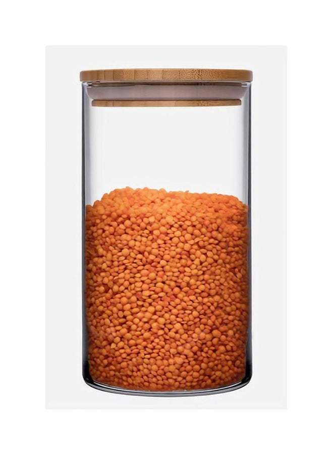 باساباتشي برطمان زجاج بغطاء من الخيزران شفاف 1480ملليلتر - Image 2